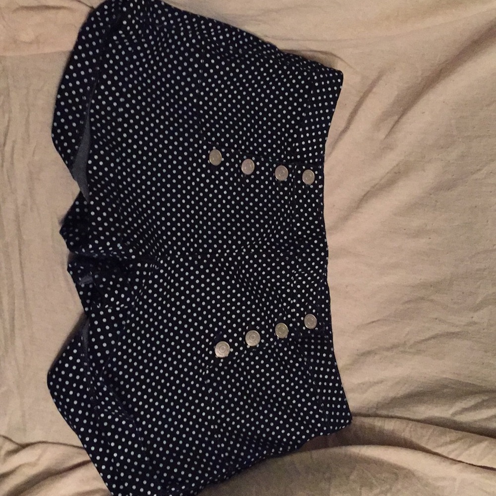 Polkadot shorts with button down front